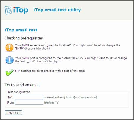 Email sending test page Email sending test page