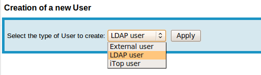 New LDAP User New LDAP User