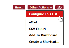 Toolkit operation: Configure This list Toolkit operation: Configure This list