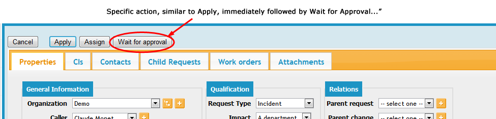 Ticket Specific Actions buttons Ticket Specific Actions buttons