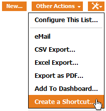 Toolkit operation: Create a Shortcut Toolkit operation: Create a Shortcut