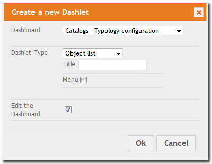 Add To Dashboard Dialog