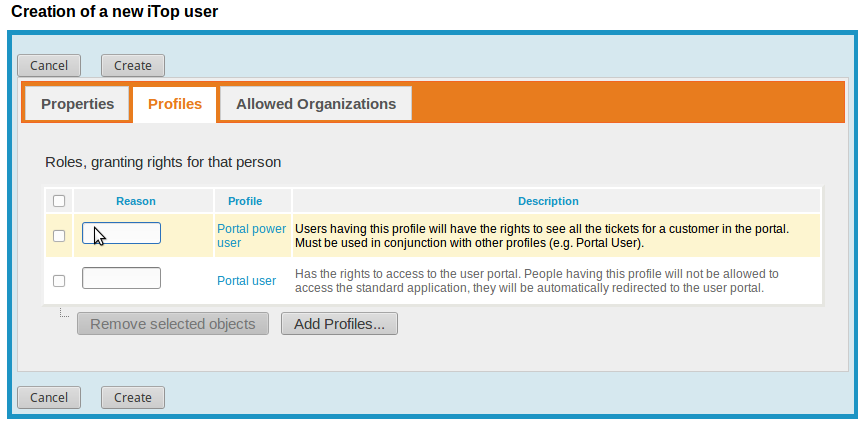 Editing an account's profiles Editing an account's profiles