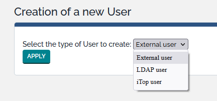 Creating a new User Account
