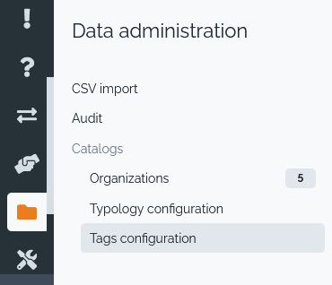 Organizations Menu