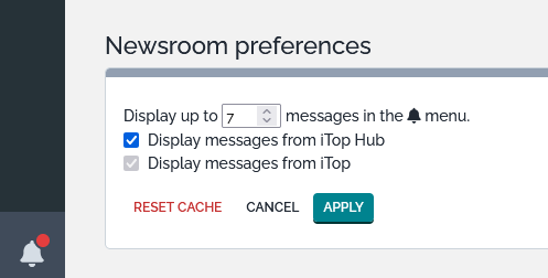 Newsroom preferences 