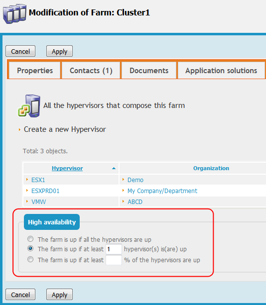  Neighbors properties displayed at the bottom of a tab in iTop