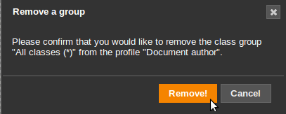 Remove group confirmation