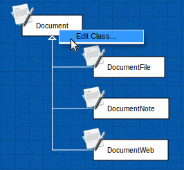 Popup menu on a class Popup menu on a class