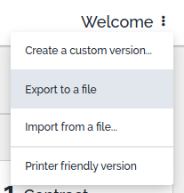 Exporting a dashboard Exporting a dashboard
