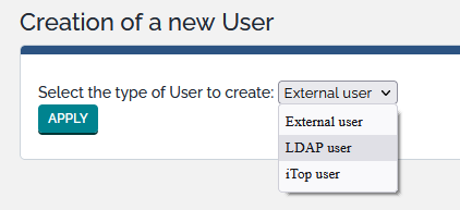 New LDAP User New LDAP User