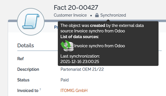 Synchro lock tooltip Synchro lock tooltip