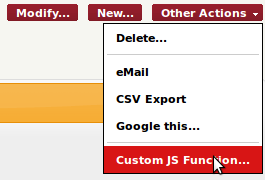 Separator and cutom Javasctip action on an object Separator and cutom Javasctip action on an object