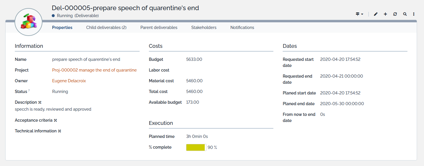 deliverable deliverable