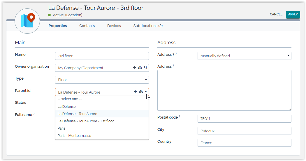 Location Hierarchy editing parent location Location Hierarchy editing parent location