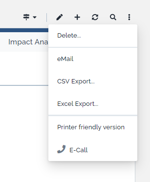 E-Call menu on a ticket E-Call menu on a ticket