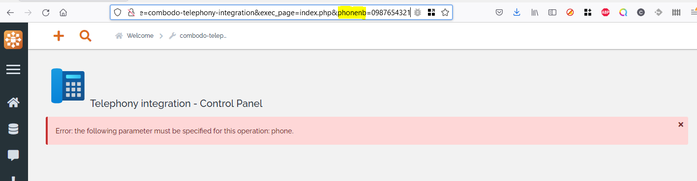 Wrong URLparameters Wrong URLparameters