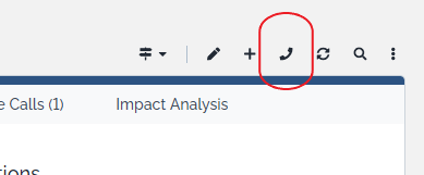 Phone icon on a ticket Phone icon on a ticket