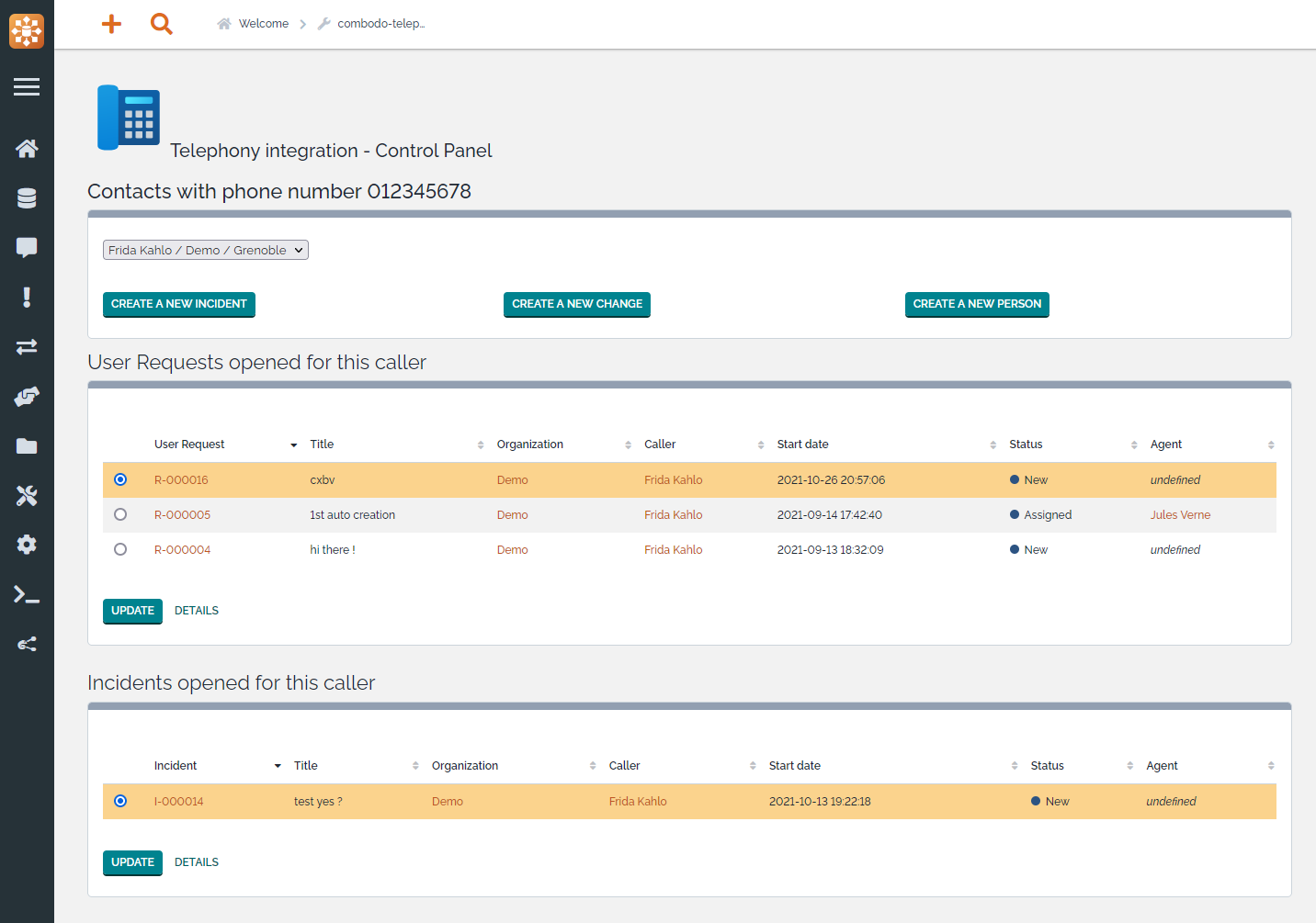 List of tickets List of tickets