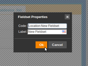 Creation of a new fieldset Creation of a new fieldset