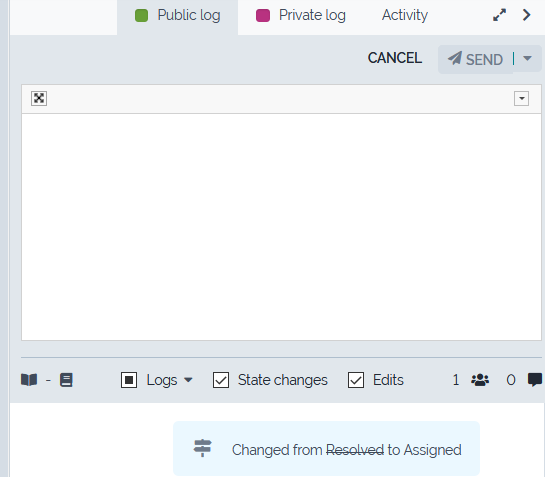 Log in edition Log in edition