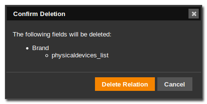 Delete Relation Dialog Delete Relation Dialog