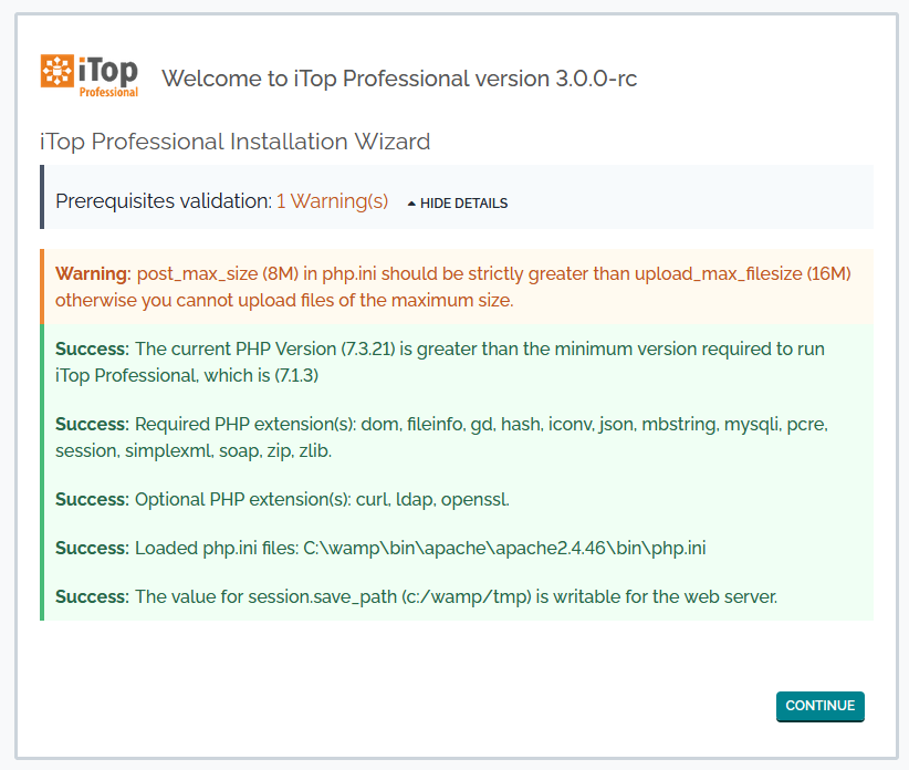 Step 1: Configuration check with errors Step 1: Configuration check with errors