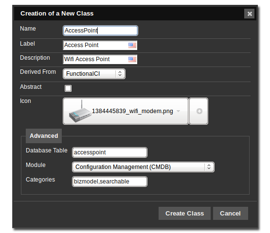 New Class Dialog New Class Dialog