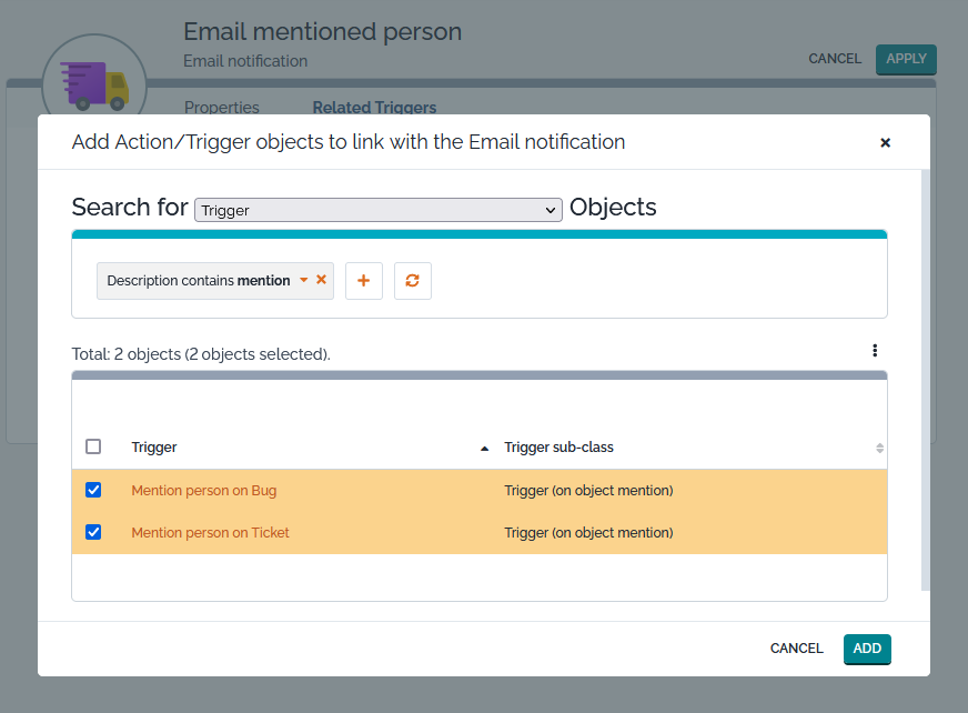 Select Trigger to Add Select Trigger to Add