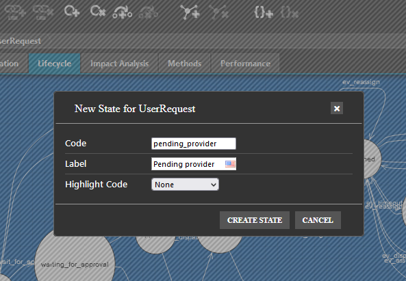 Add State Dialog Add State Dialog
