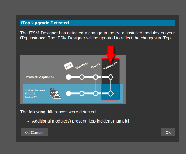 An upgrade was detected An upgrade was detected