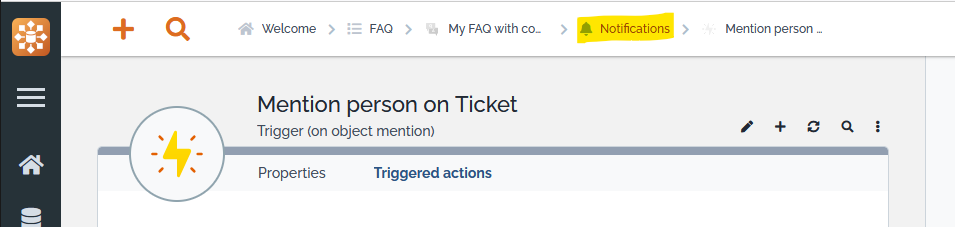 Breadcrum to Notification Breadcrum to Notification