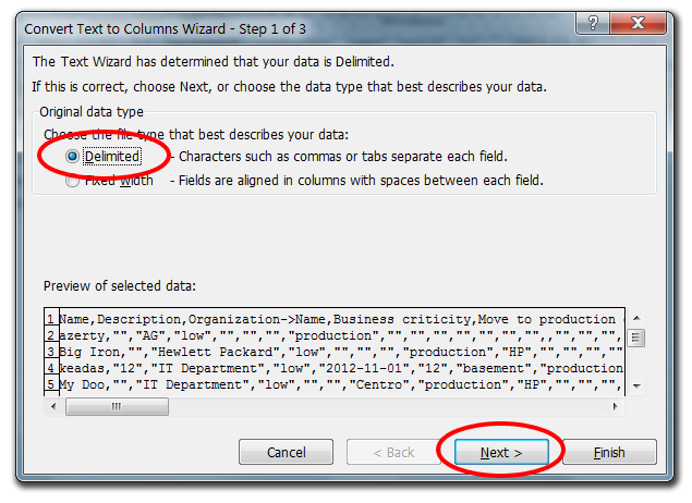 Excel Text to Columns Wizard Excel Text to Columns Wizard