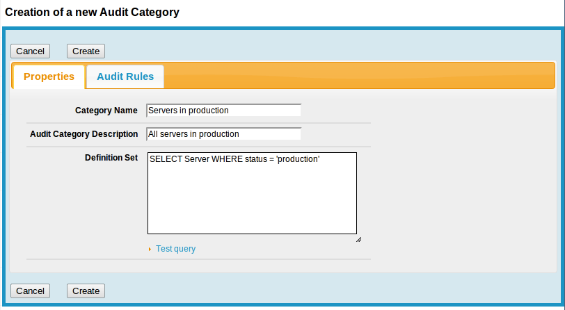 New Audit Category New Audit Category