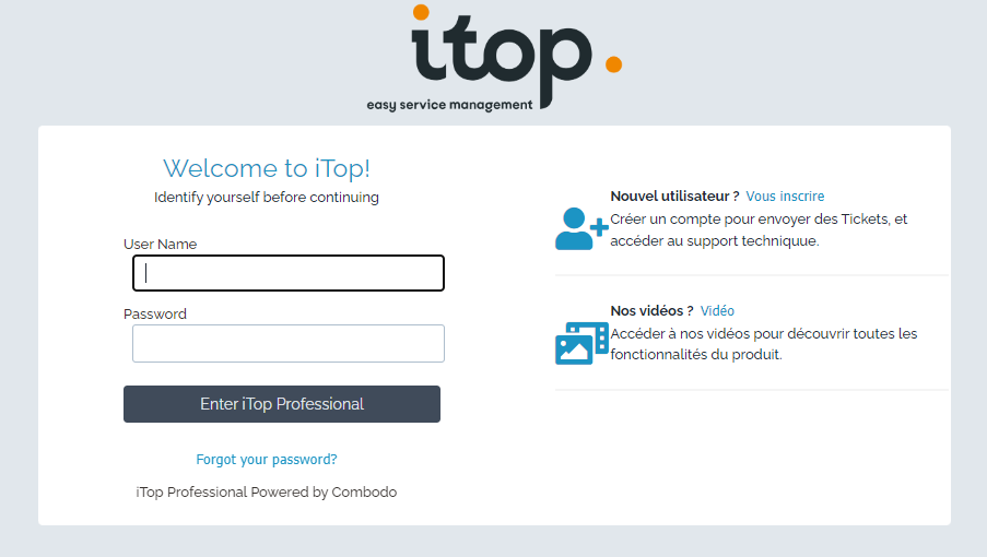 Example login page Example login page