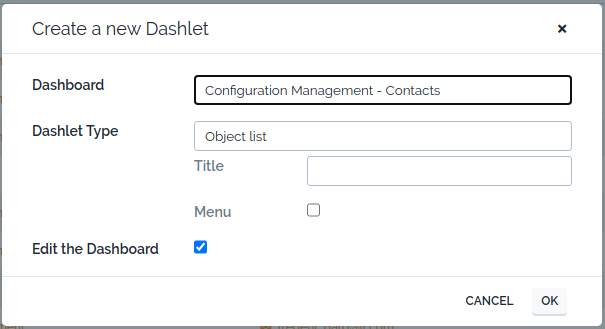 Add To Dashboard Dialog Add To Dashboard Dialog