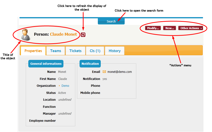 Details of a Contact Details of a Contact