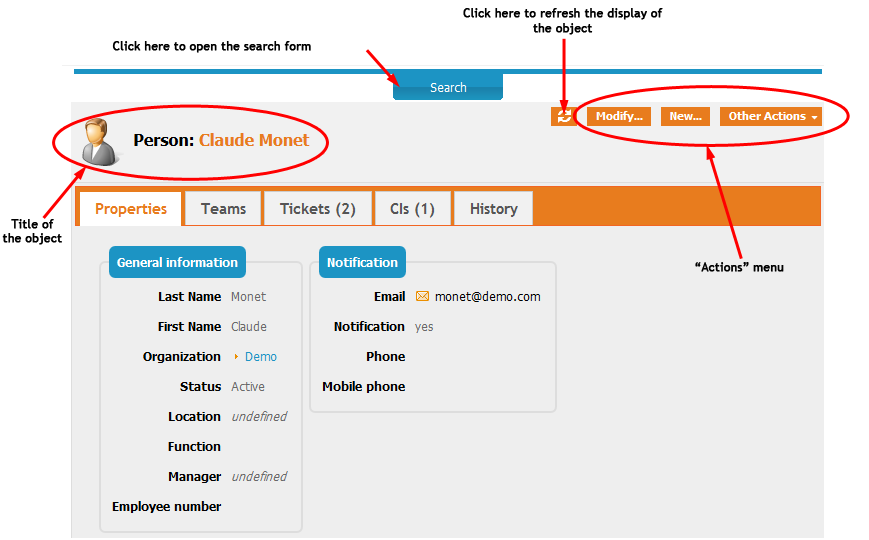 Details of a Contact Details of a Contact