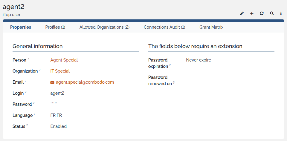 Details of a User Account Details of a User Account