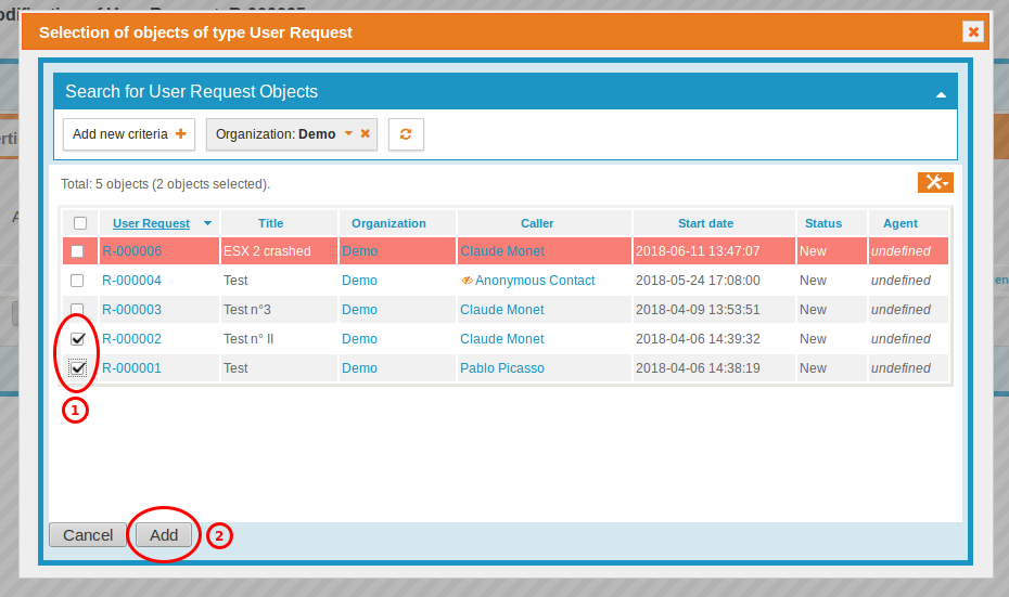 Adding n:1 relations on Tickets Adding n:1 relations on Tickets