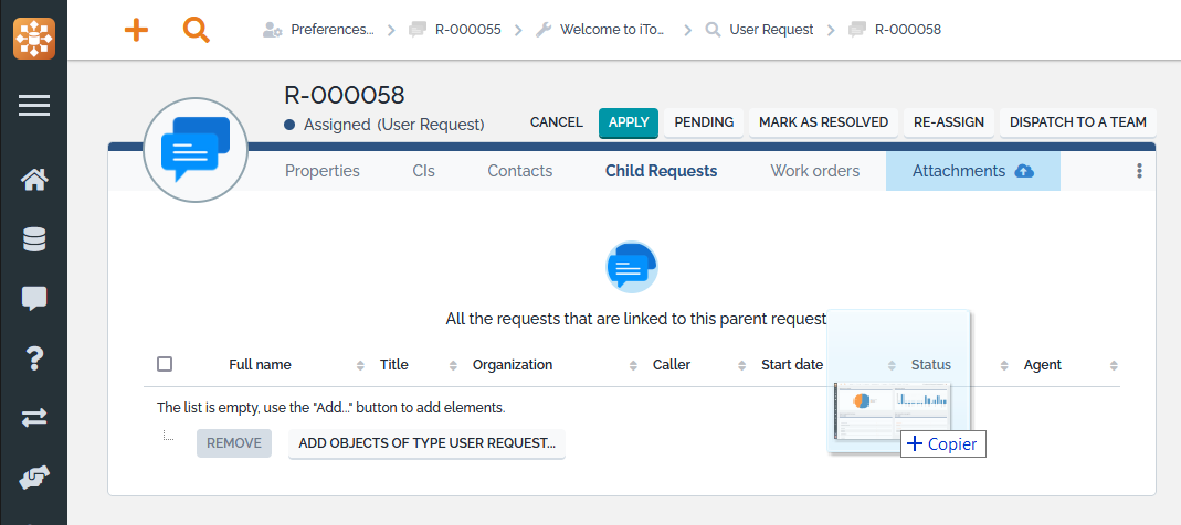 Dragging files with the attachment tab hidden Dragging files with the attachment tab hidden