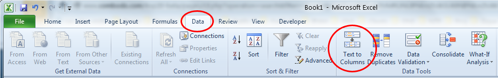 Data Tab in Excel Data Tab in Excel