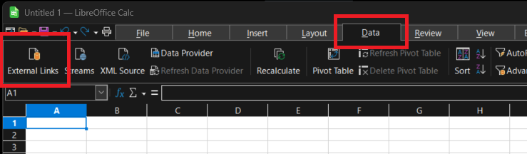 External links Menu in tab UI External links Menu in tab UI
