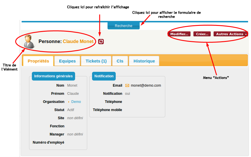 Détails d'un Contact Détails d'un Contact