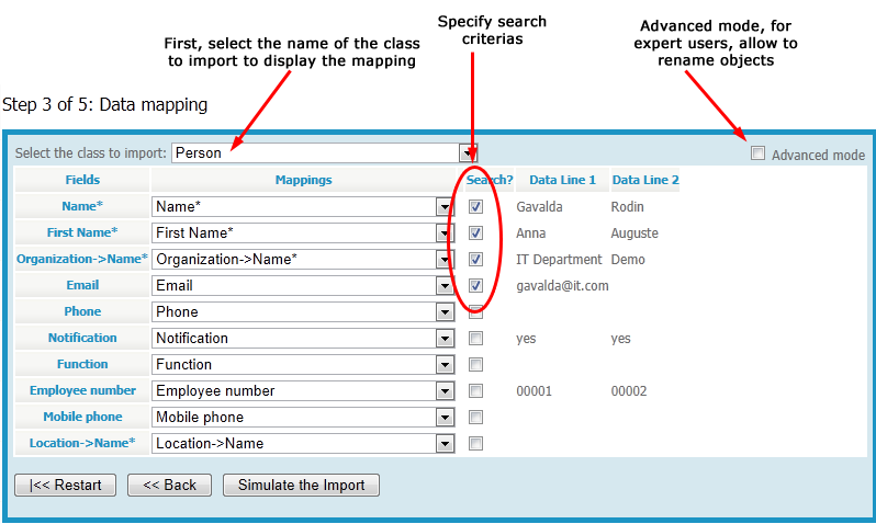 Data mapping Data mapping