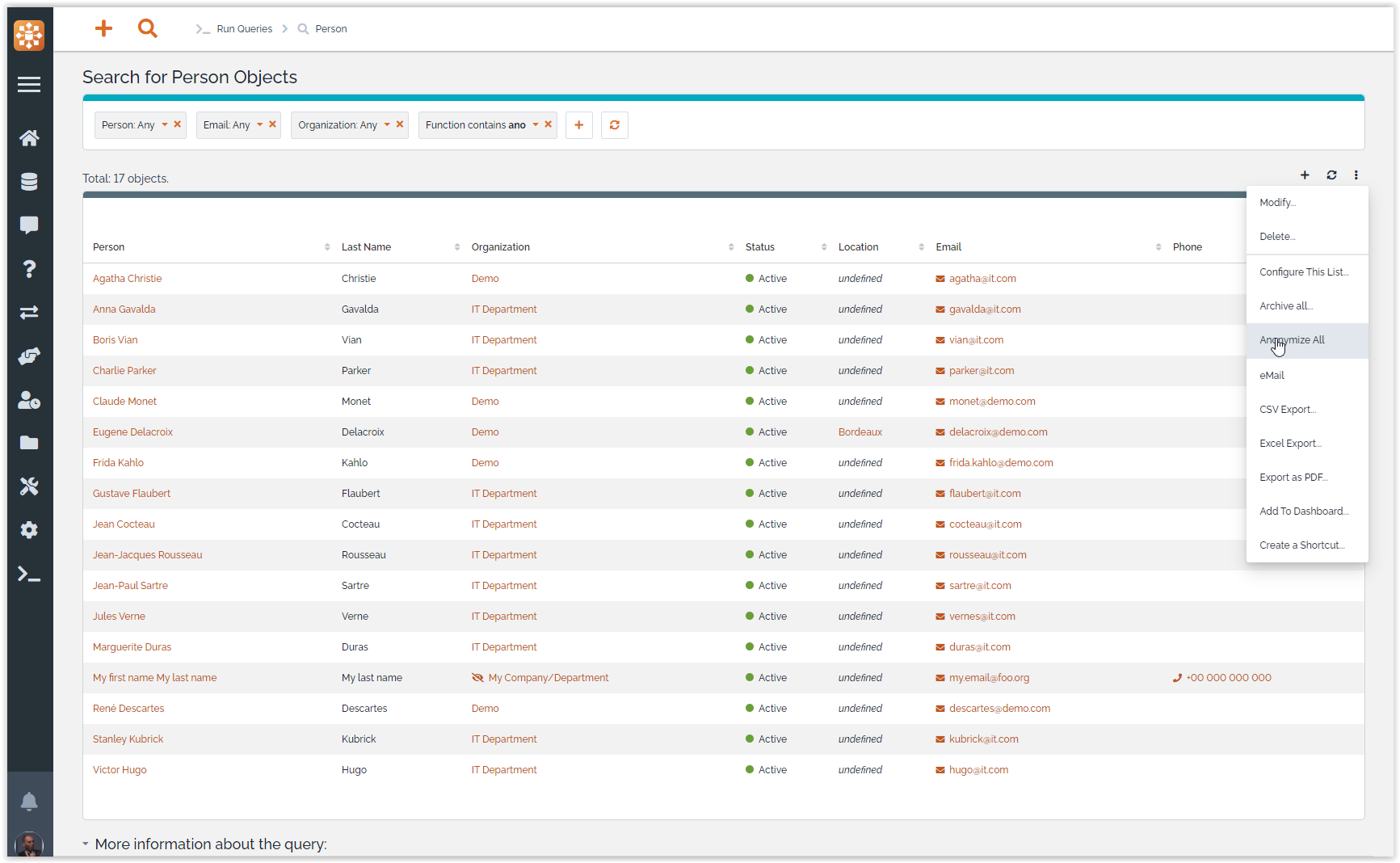 Anonymize all Anonymize all