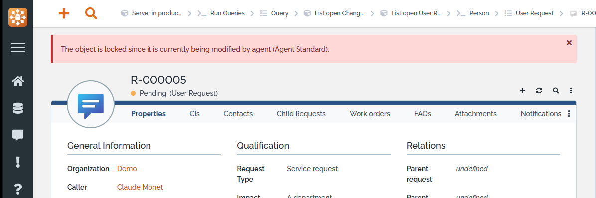Object locked by another user Object locked by another user