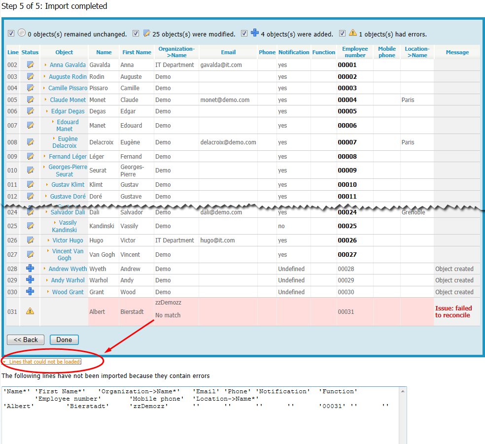 Import Summary Import Summary