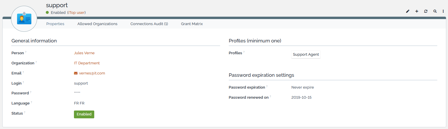 Details of a User Account Details of a User Account