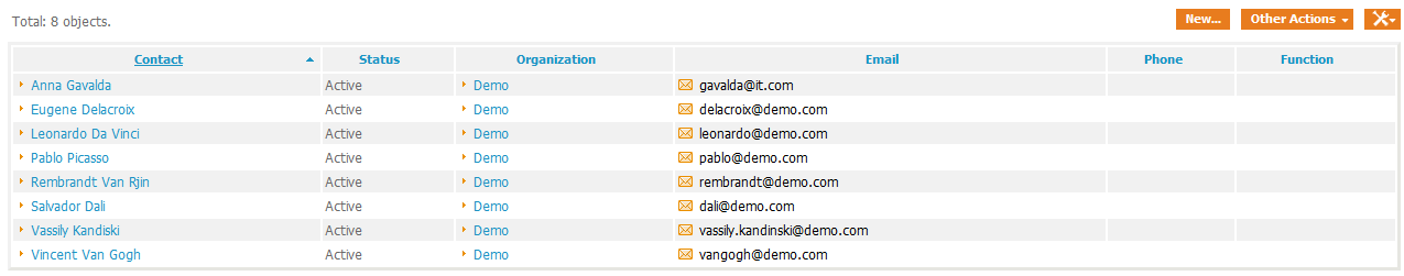 A Non-Paginated List A Non-Paginated List